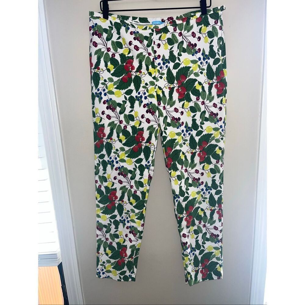 J.McLaughlin Slim Ankle Pants Fruit Print Size 14*